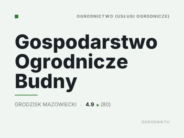 Gospodarstwo Ogrodnicze Budny