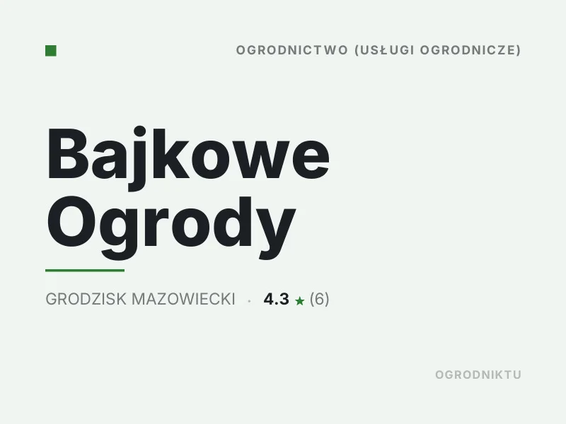 Bajkowe Ogrody mała architektura ogrodowa Grodzisk Mazowiecki