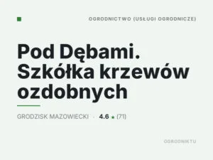 Pod Dębami. Szkółka krzewów ozdobnych