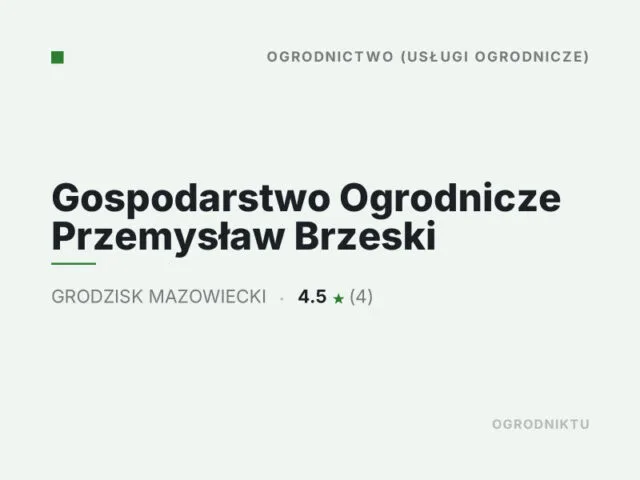 Gospodarstwo Ogrodnicze Przemysław Brzeski