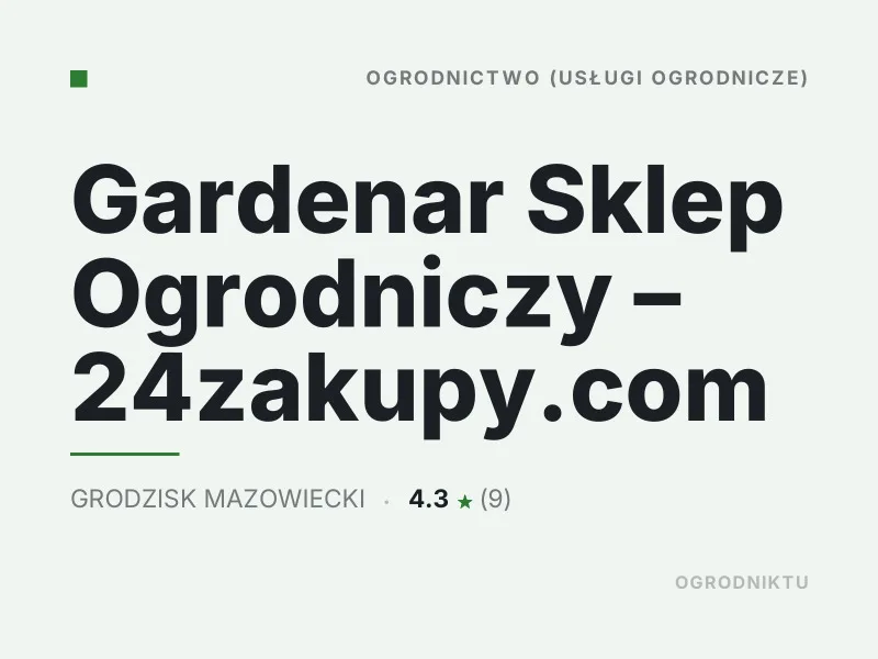 Gardenar Sklep Ogrodniczy mała architektura ogrodowa Grodzisk Mazowiecki