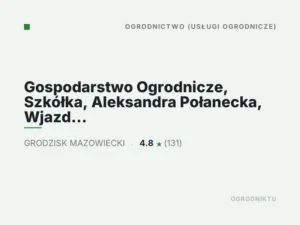 Gospodarstwo Ogrodnicze, Szkółka, Aleksandra Połanecka, Wjazd 2 i 3 brama