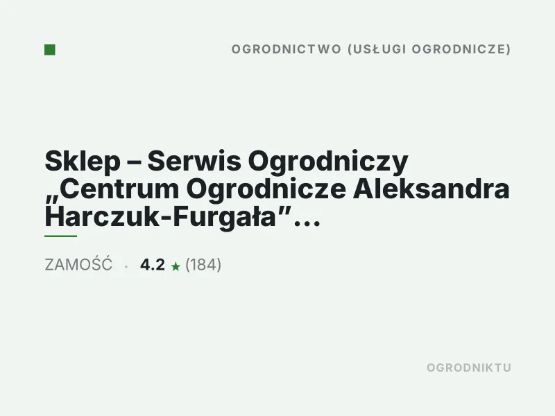 Sklep - Serwis Ogrodniczy Centrum Ogrodnicze Aleksandra Harczuk-Furgała Koszenie trawy Zamość