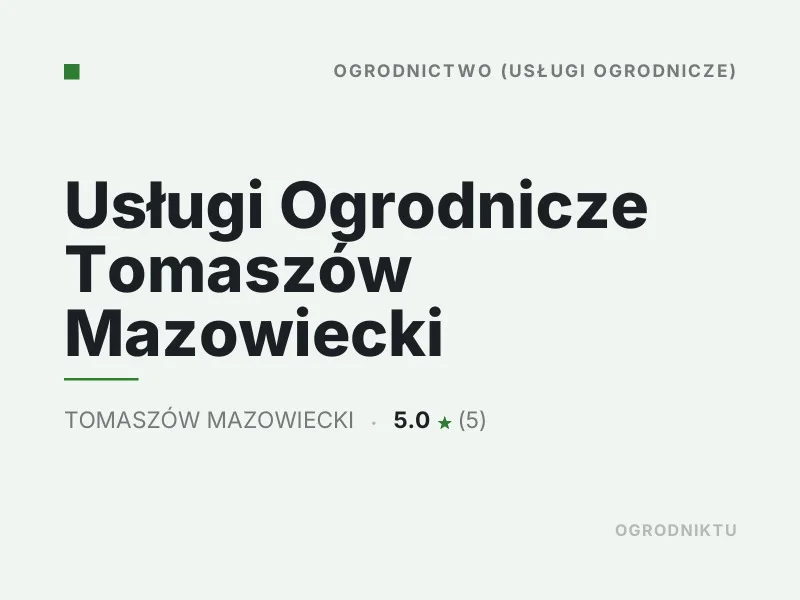 Usługi Ogrodnicze Koszenie trawy Tomaszów Mazowiecki
