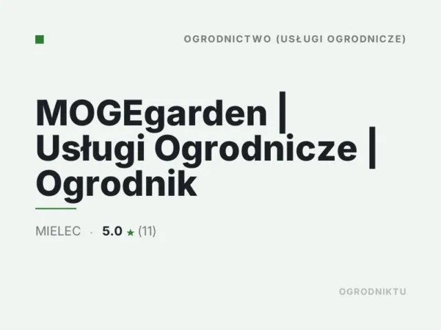 MOGEgarden | Usługi Ogrodnicze | Ogrodnik