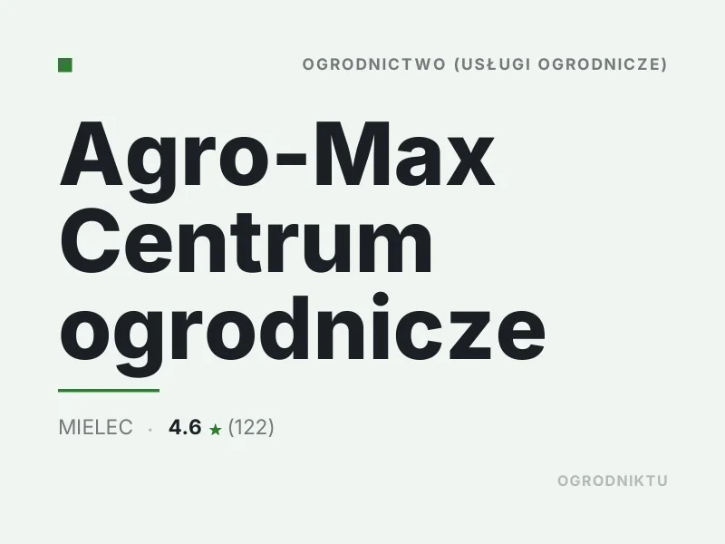 Agro-Max Centrum ogrodnicze Mała architektura ogrodowa Mielec