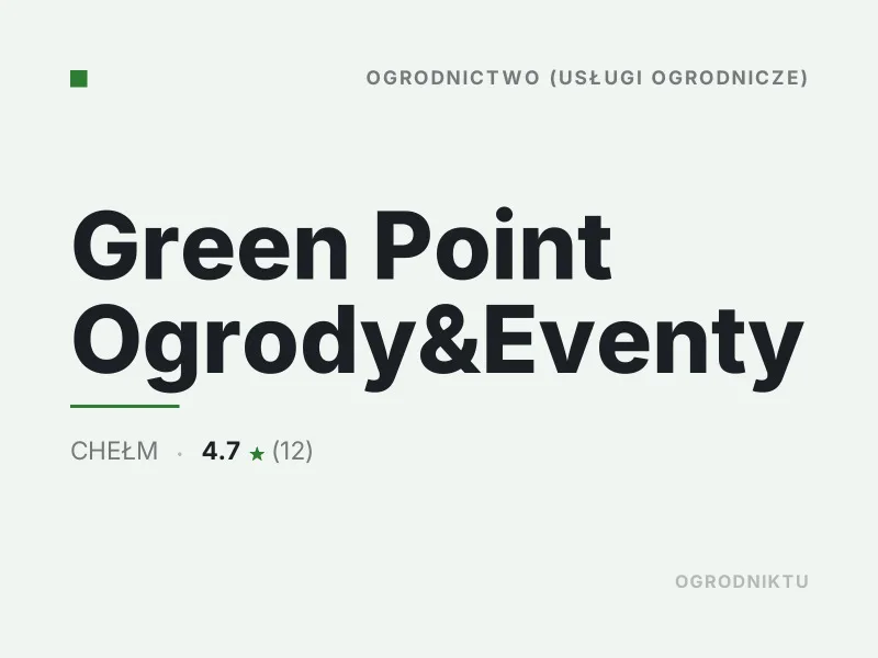 Green Point Ogrody&Eventy Mała architektura ogrodowa Chełm