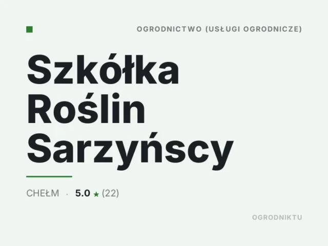 Szkółka Roślin Sarzyńscy