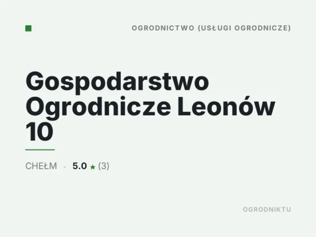 Gospodarstwo Ogrodnicze Leonów 10