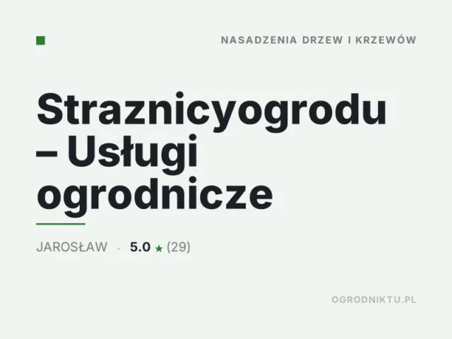 Straznicyogrodu – Usługi ogrodnicze
