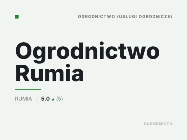 Ogrodnictwo Rumia