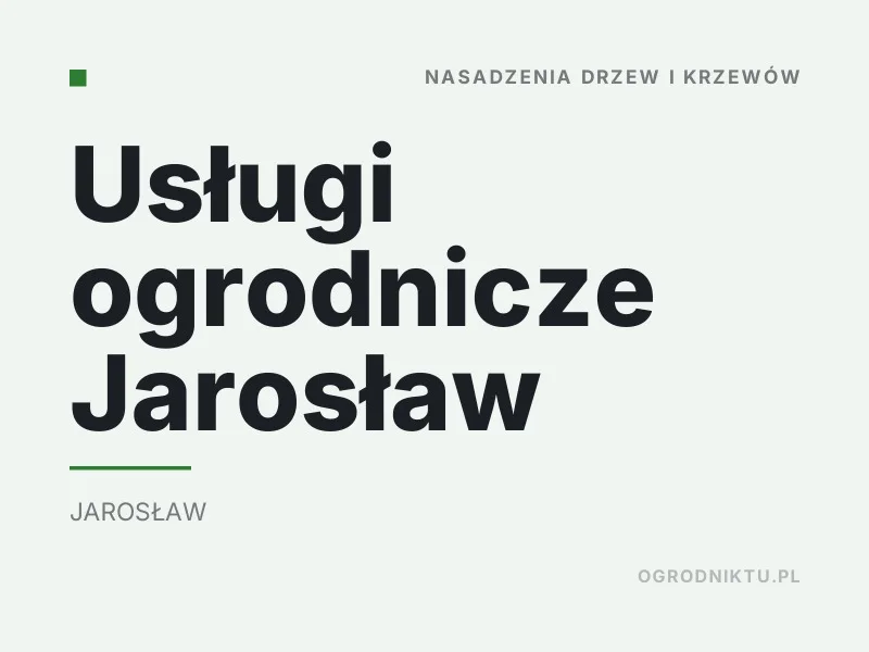 Usługi ogrodnicze Jarosław nasadzenia drzew i krzewów Jarosław