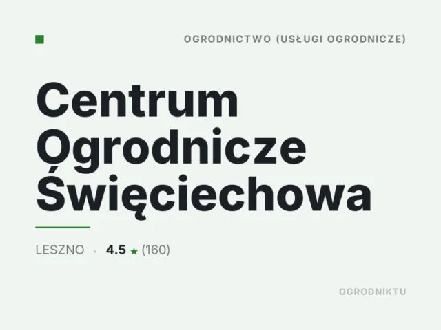 Centrum Ogrodnicze Święciechowa