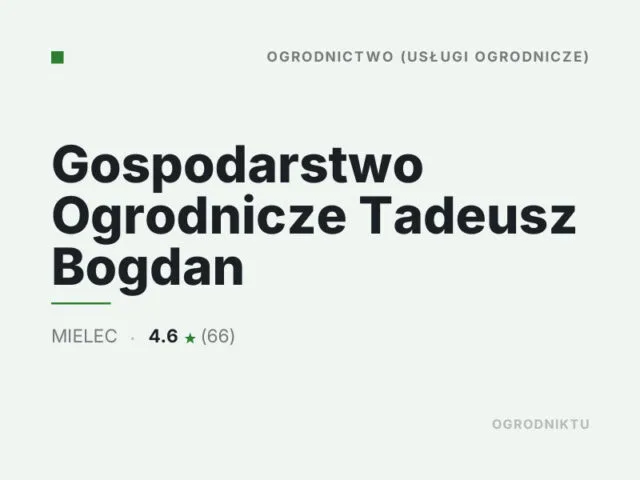 Gospodarstwo Ogrodnicze Tadeusz Bogdan