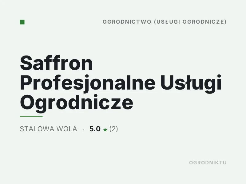 Saffron Profesjonalne Usługi Ogrodnicze Koszenie trawy Stalowa Wola