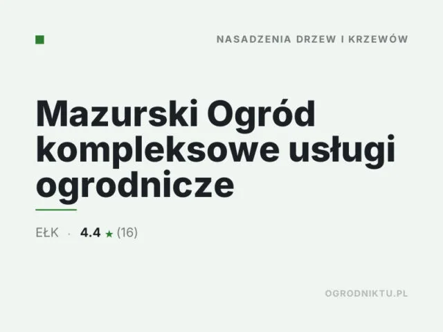 Mazurski Ogród kompleksowe usługi ogrodnicze