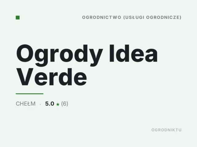 Ogrody Idea Verde