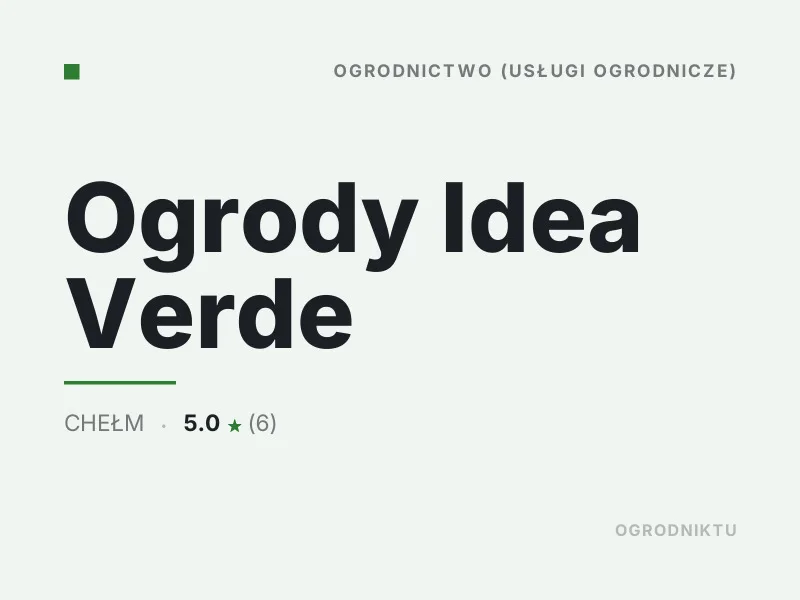 Ogrody Idea Verde mała architektura ogrodowa Chełm