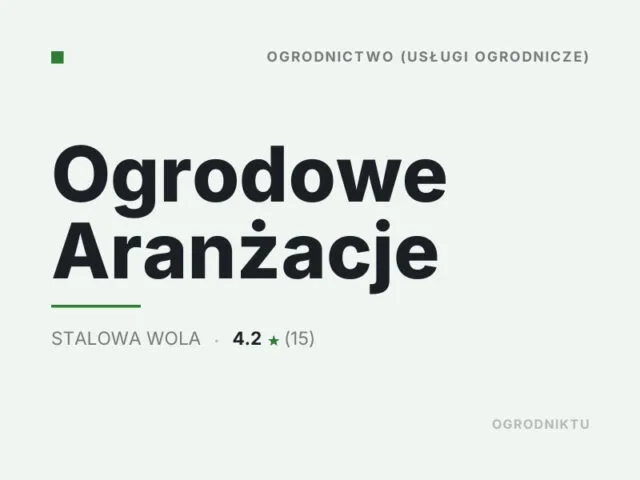 Ogrodowe Aranżacje