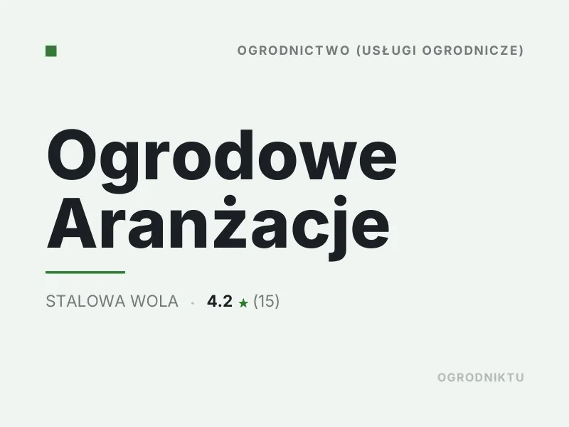 Ogrodowe Aranżacje mała architektura ogrodowa Stalowa Wola