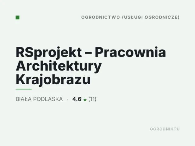 RSprojekt – Pracownia Architektury Krajobrazu