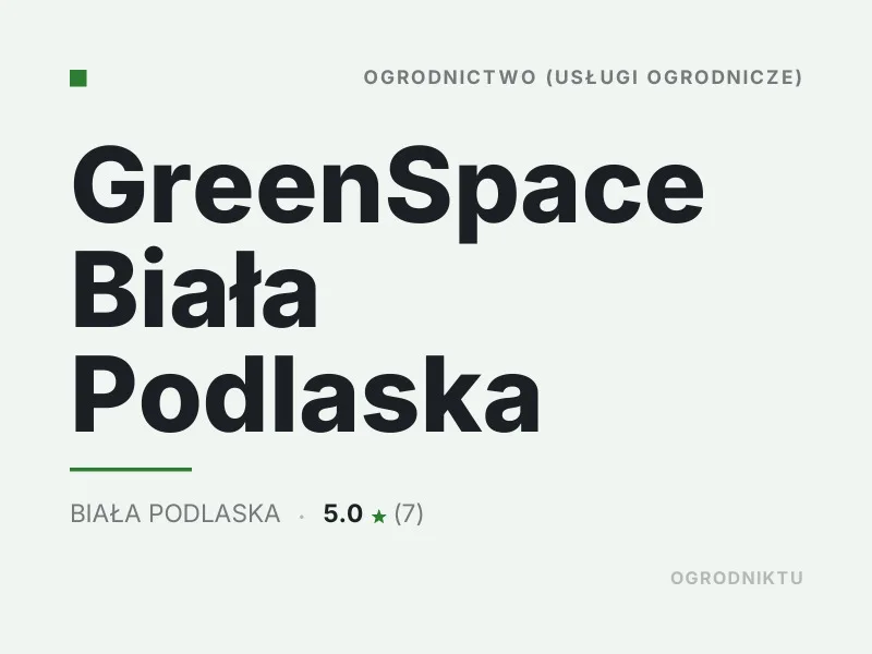 GreenSpace koszenie trawy Biała Podlaska