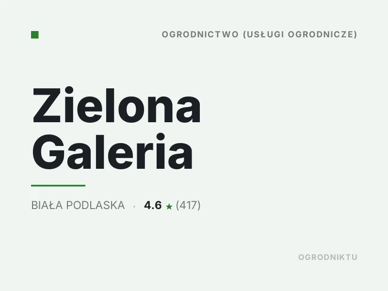 Zielona Galeria nasadzenia drzew i krzewów Biała Podlaska
