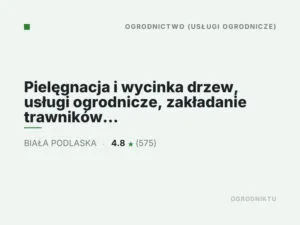 Pielęgnacja i wycinka drzew, usługi ogrodnicze, zakładanie trawników Polska Flora