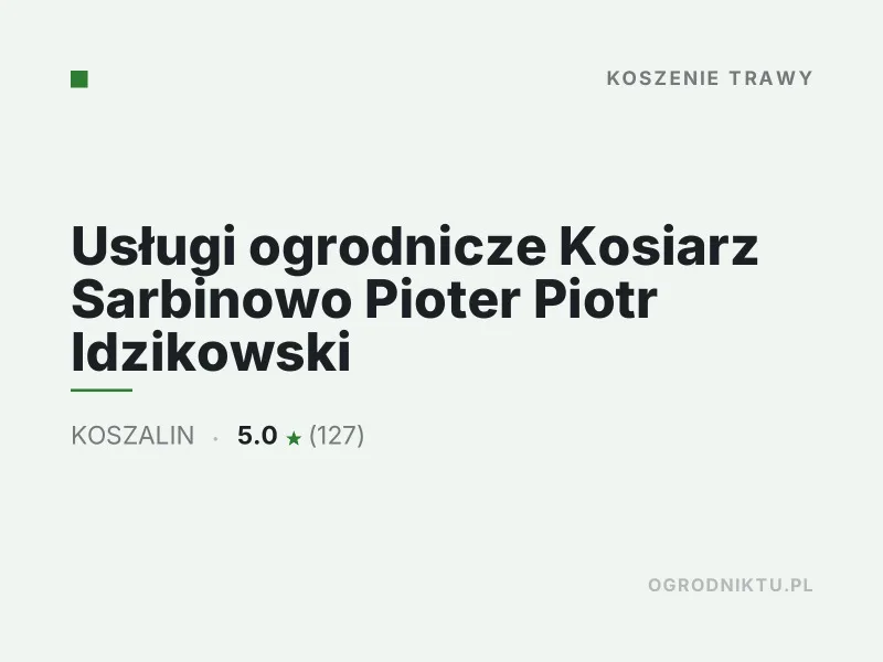 Usługi ogrodnicze Kosiarz Koszenie trawy Koszalin