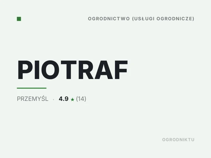 PIOTRAF usługi ogrodnicze Przemyśl