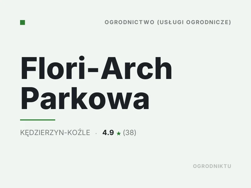 Flori-Arch Parkowa mała architektura ogrodowa Kędzierzyn-Koźle