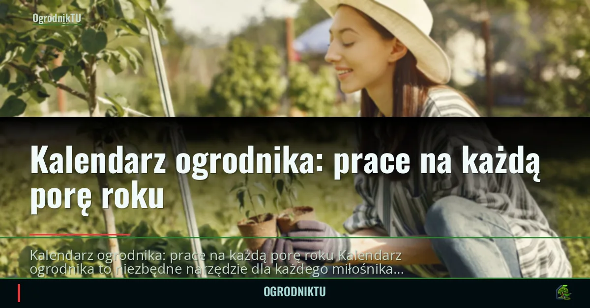 Kalendarz ogrodnika: prace na każdą porę roku