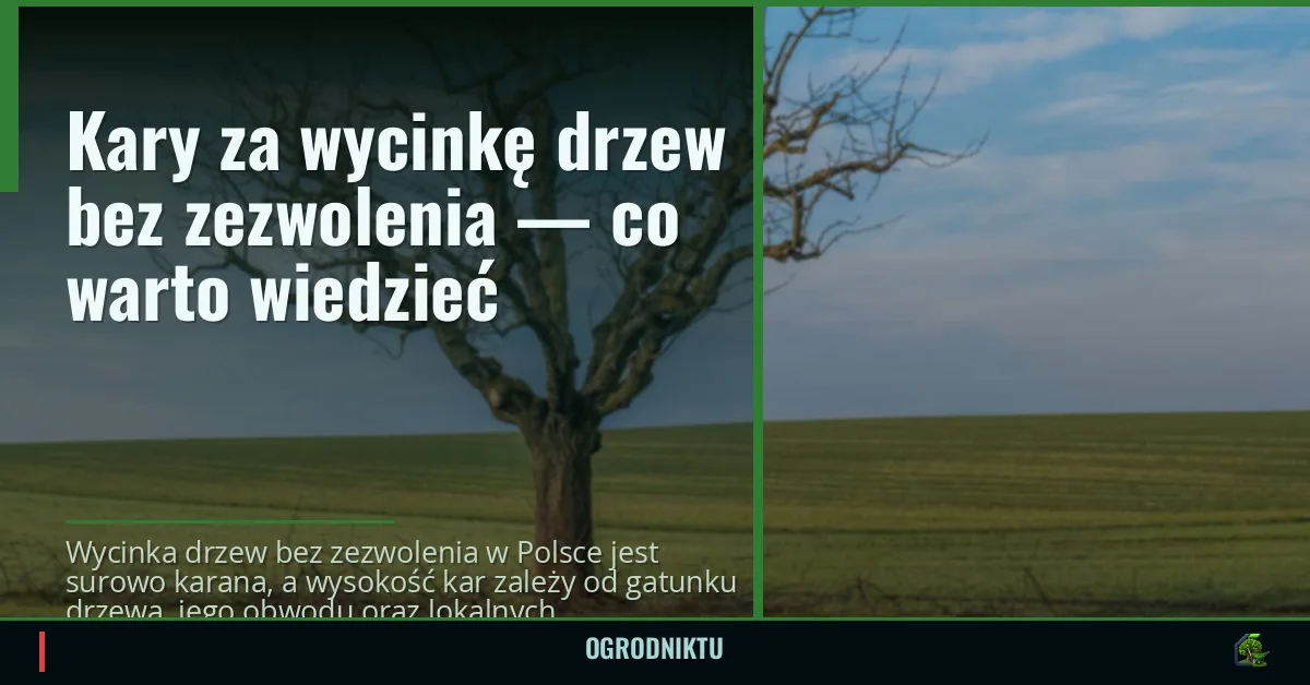Kary za wycinkę drzew bez zezwolenia — co warto wiedzieć