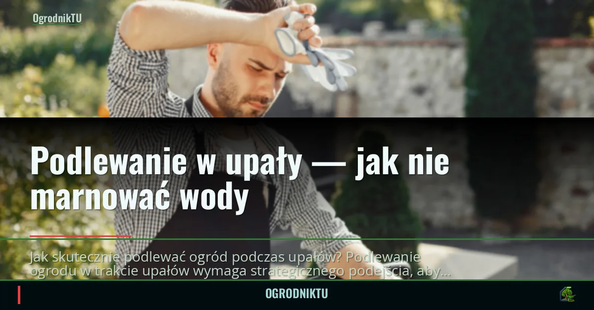 Podlewanie w upały — jak nie marnować wody