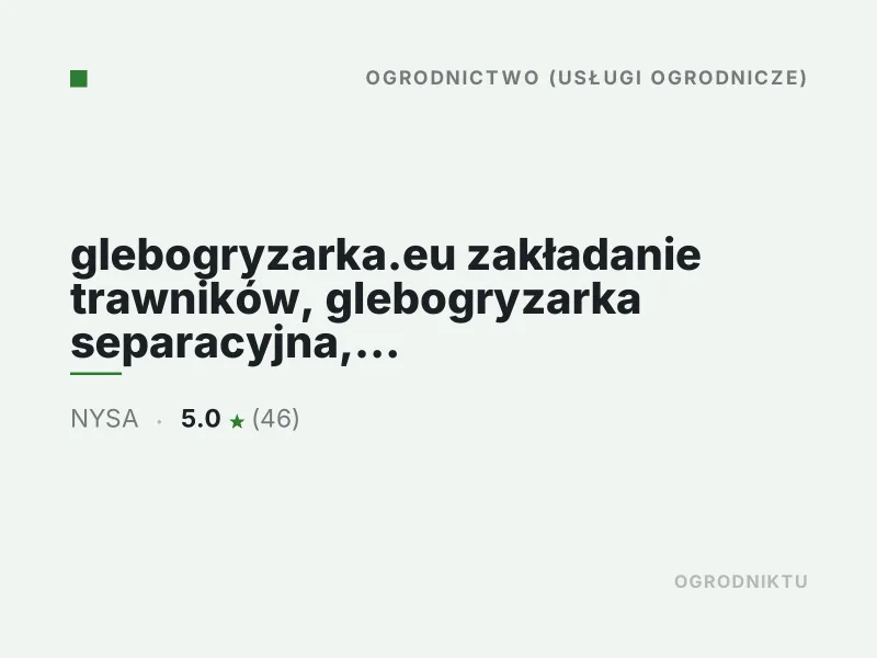 glebogryzarka.eu zakładanie trawników Nysa