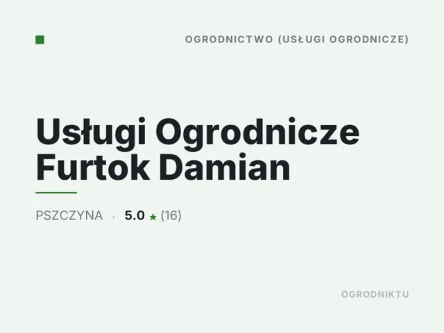 Usługi Ogrodnicze Furtok Damian