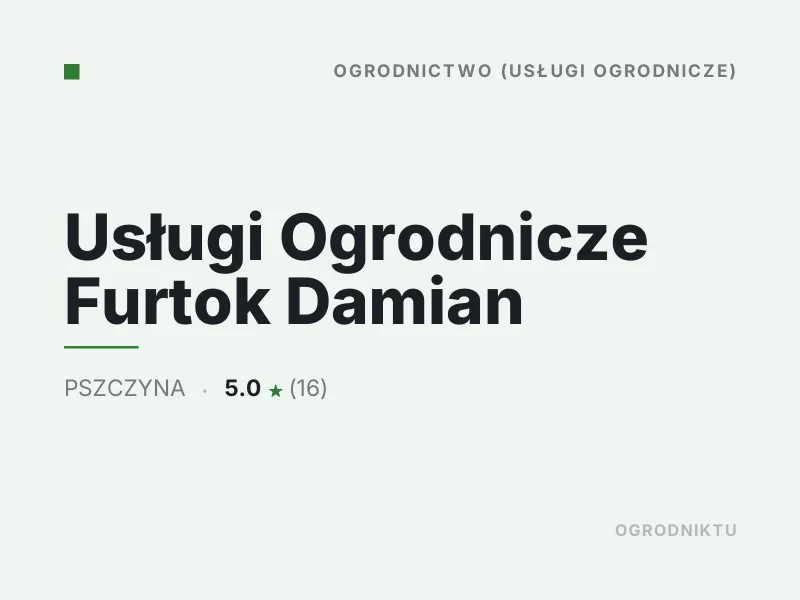 Usługi Ogrodnicze Furtok Damian nasadzenia drzew i krzewów Pszczyna
