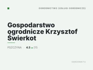 Gospodarstwo ogrodnicze Krzysztof Świerkot