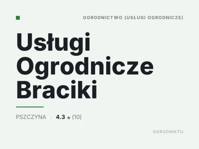 Usługi Ogrodnicze Braciki