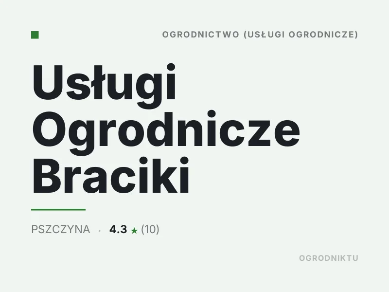 Usługi Ogrodnicze Braciki nasadzenia drzew i krzewów Pszczyna