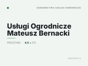 Usługi Ogrodnicze Mateusz Bernacki