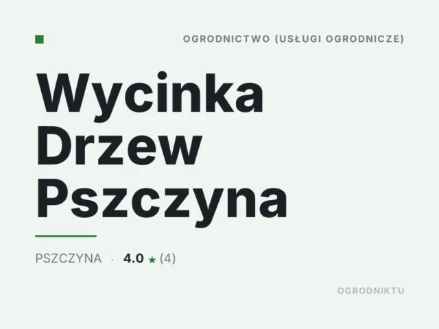 Wycinka Drzew Pszczyna