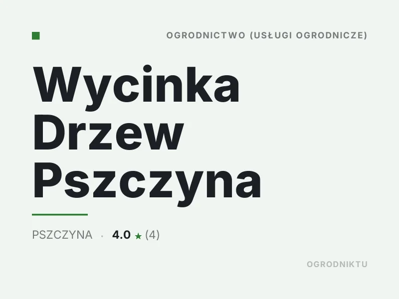 Wycinka Drzew Ekspertyza dendrologiczna Pszczyna