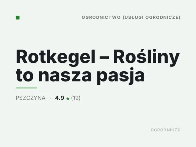 Rotkegel – Rośliny to nasza pasja