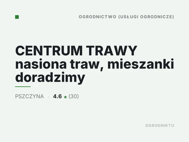 CENTRUM TRAWY nasiona traw mieszanki Pszczyna Koszenie trawy