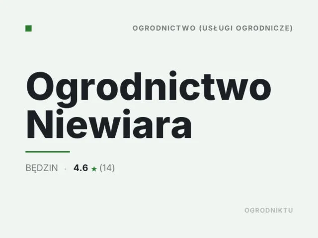 Ogrodnictwo Niewiara