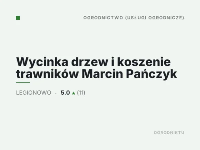 Wycinka drzew i koszenie trawników Marcin Pańczyk