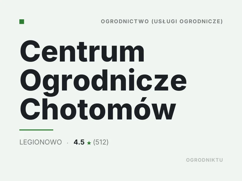 Centrum Ogrodnicze Chotomów mała architektura ogrodowa Legionowo