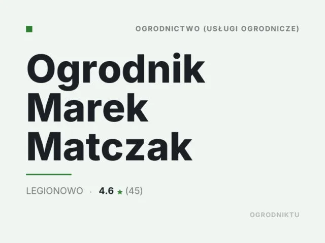 Ogrodnik Marek Matczak