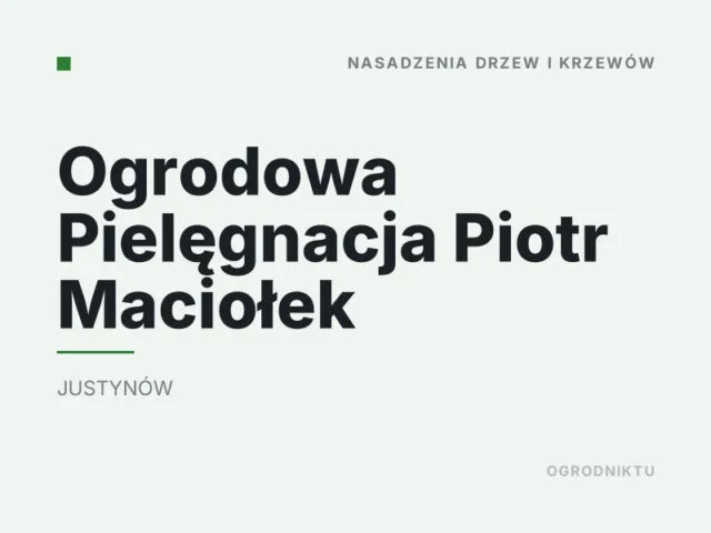 Ogrodowa Pielęgnacja Piotr Maciołek